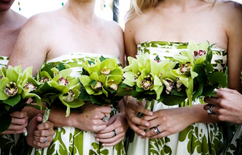 Green-Floral-Bridesmaids-Dresses