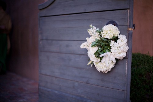 Hydrangea and Laurel Wedding Wreath