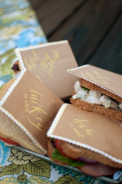 Kraft Paper Sandwich Wraps Party Ideas
