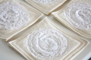 Lace and Cotton Coaster Tutorial