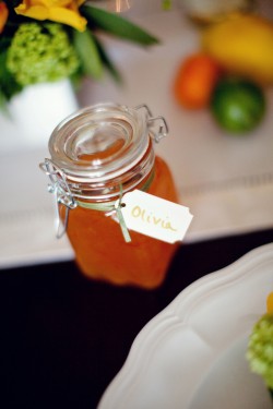 Orange Marmalade Jars Wedding Favor Ideas