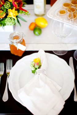 Orange and Yellow Citrus Table - Place Setting