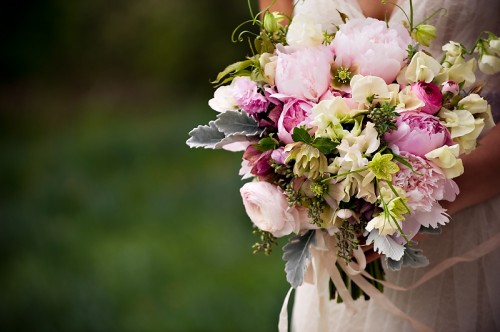 Pink Ranunculus and Peony Bouquet