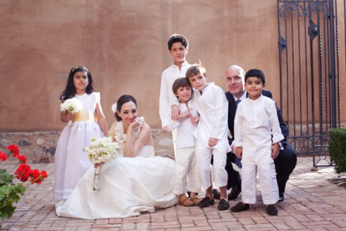 Ring Bearers and Flower Girls Dressed in White