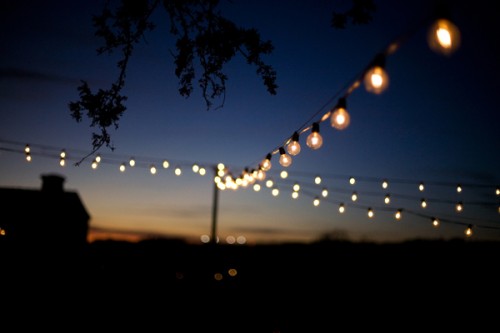 String Lighting at Wedding Reception