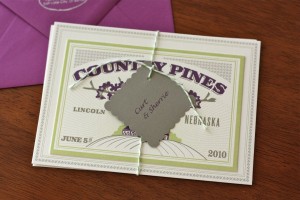 Wedding Invitations Tied with Bakers Twine