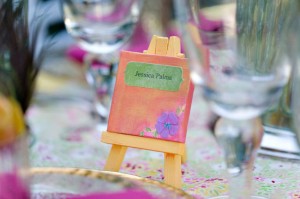 Art Theme Wedding Ideas Mini Canvas Place Card