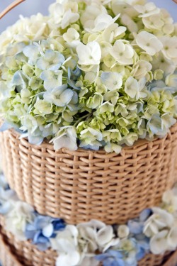 Blue Hydrangea Wedding Cake Topper