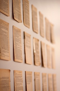 Book Pages on Wall as Decor