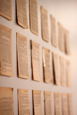Book-Pages-on-Wall-as-Decor
