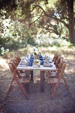 Camping Theme Rustic Wedding Table