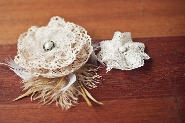 DIY Fascinator with Lace Roses