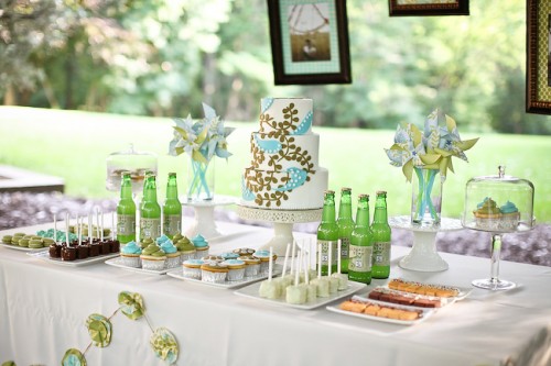 Dessert Table Green and Blue
