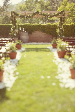 Elegant Backyard Wedding Ceremony