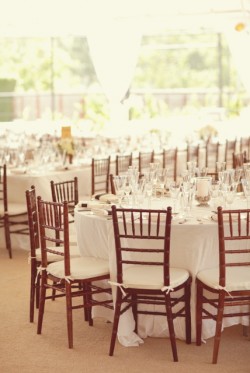 Elegant Brown and White Estate Table