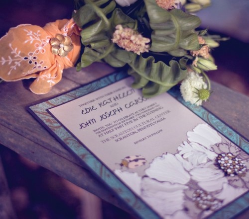 Illustrated Wedding Invitation Momental Designs