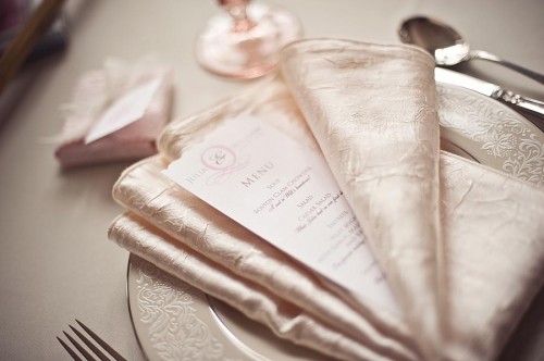 Menu Tucked in Napkin