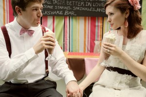 Milkshake Bar Vintage Wedding Ideas