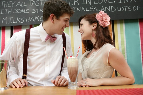 Milkshake Bar Vintage Wedding Ideas