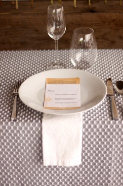 Modern Gray and Yellow Place Setting