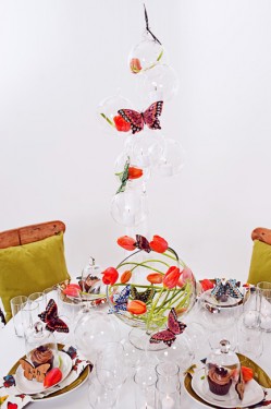 Modern Tulip and Butterfly Table