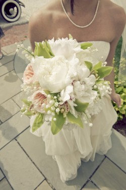 Peony and Orchid Bride Bouquet