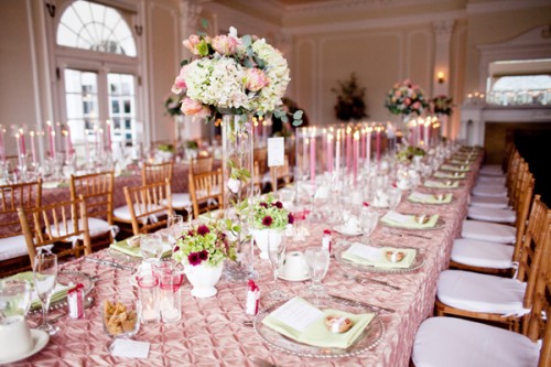 Pink and Gold Wedding Table