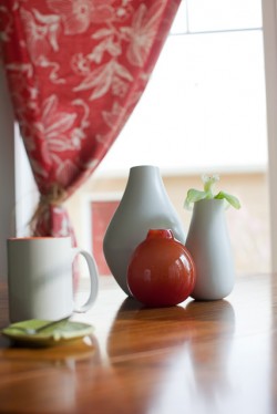 Red and White Vases