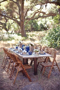 Rustic Outdoor Wedding Woodsy Table