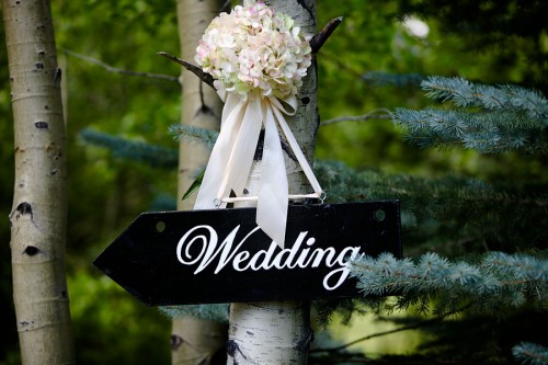 This Way to the Wedding Sign