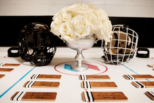 Unique Wedding Ideas Hockey Escort Cards