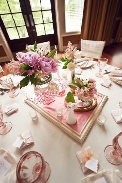 Vintage Gold and Pink Wedding Centerpiece Ideas