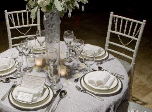 White and Silver Winter Wedding