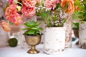 Birch-Covered-Vases-Garden-Centerpiece