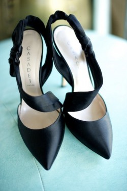 Black Satin Bridal Shoes