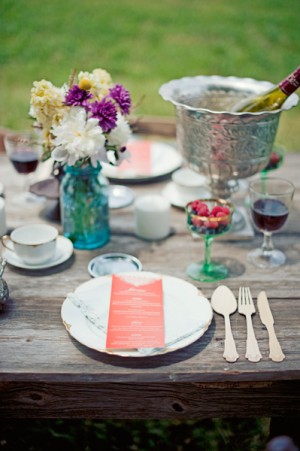 Colorful Rustic Tabletop Wedding Ideas