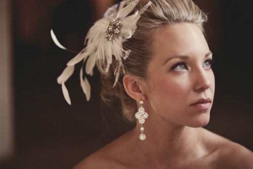 Feather Bridal Hairpiece