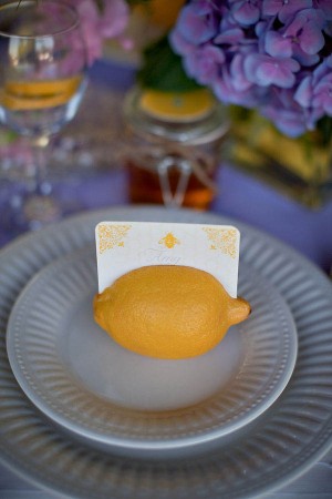 Lemon Wedding Place Cards