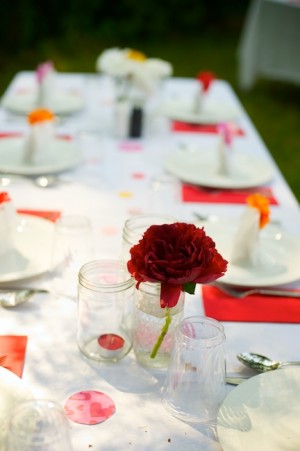 Pink and Red DIY Wedding