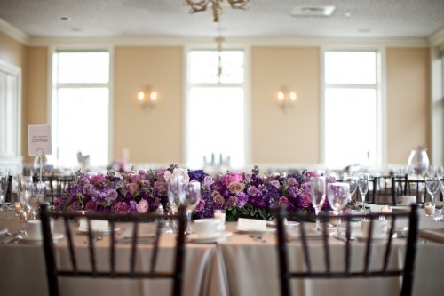 Purple Centerpiece Estate Table