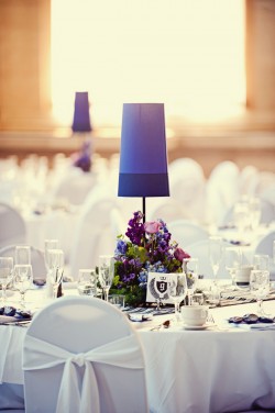 Purple Lamp Wedding Centerpieces