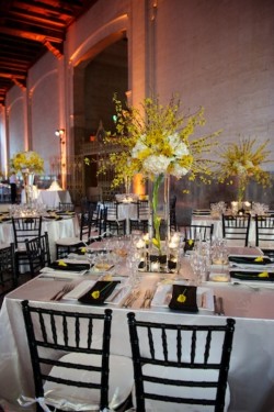 Square Tables at Wedding Reception
