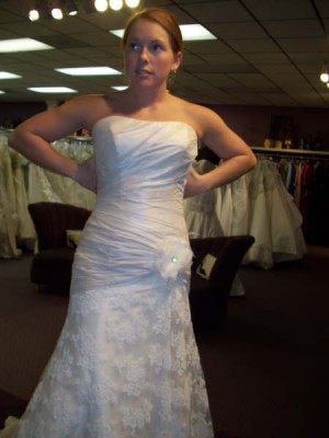 Trying on Wedding Dresses