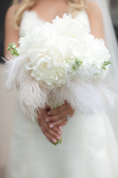 White Feather Bouquet