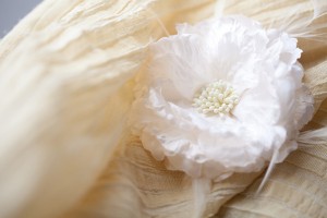 White Silk Flower Headpiece