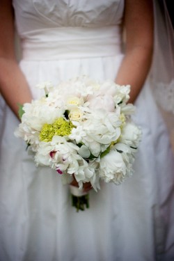 White Spring Bridesmaids Bouquet