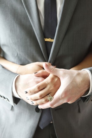 Bride-and-Groom-Holding-Hands