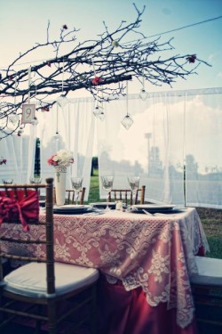 Pink-and-White-Lace-Table-Linens