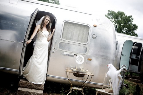 Bride-in-Airstream-Trailer