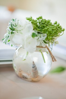 Green-and-Ivory-Beach-Centerpiece